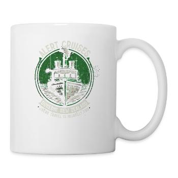 Cthulhu Ship Alert Cruises, Cosmic Horror Cthulhu - Tasse - Weiß - Rechts