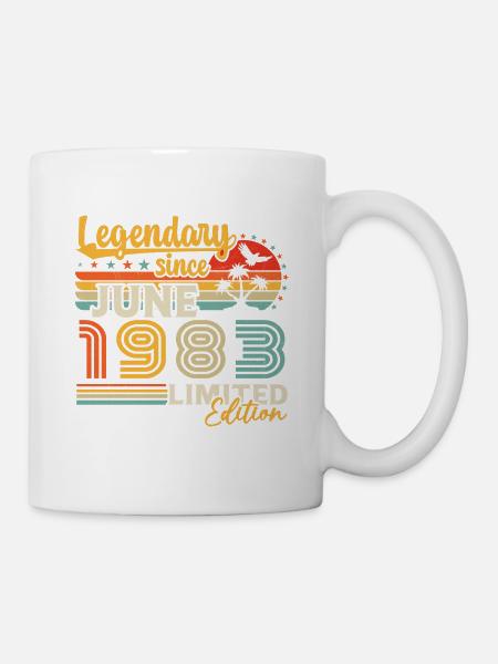 légendaire depuis Juin 1983 Cadeau D'anniversaire - Mug blanc - blanc