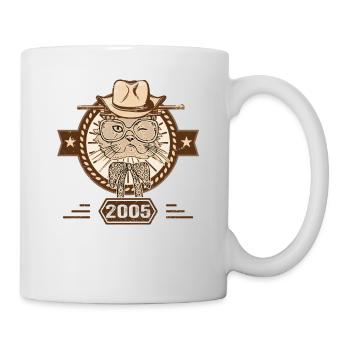2005 | Cadeau D'anniversaire | Amoureux Du Chat - Mug blanc - blanc - Droite