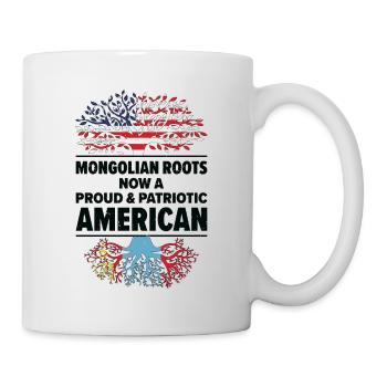 Né en Mongolie, Mongolie, Américain, États-Unis - Mug blanc - blanc - Droite