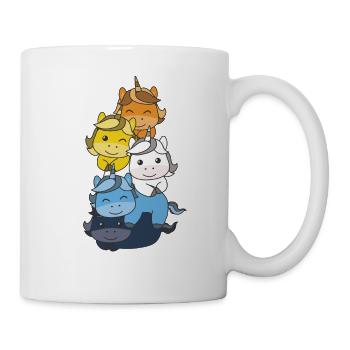 Aroace Flag Pride LGBTQ Cute Unicorn Stack - Mug - white - Right