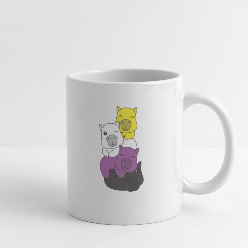 Nonbinary Flag Pride LGBTQ Cute Capybara Stack Mug