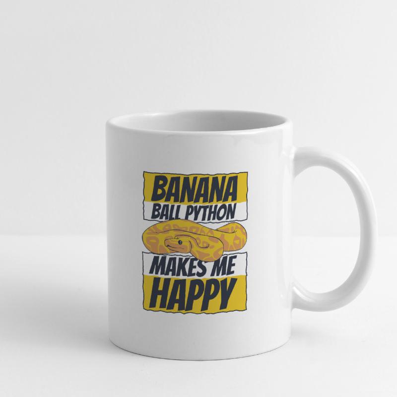 Me rend heureux Serpent Python Boule de banane Python Mug blanc