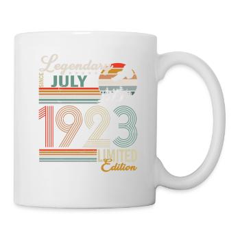 Juli 1923 Original Geburtstagsgeschenkidee - Tasse - Weiß - Rechts