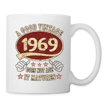 54. Geburtstag 1969 54er Guter Jahrgang - Tasse - Weiß - Rechts