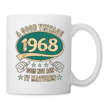 55. Geburtstag 1968 55er Guter Jahrgang - Tasse - Weiß - Rechts
