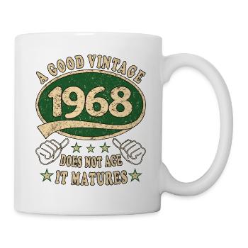 55. Geburtstag 1968 55er Guter Jahrgang - Tasse - Weiß - Rechts
