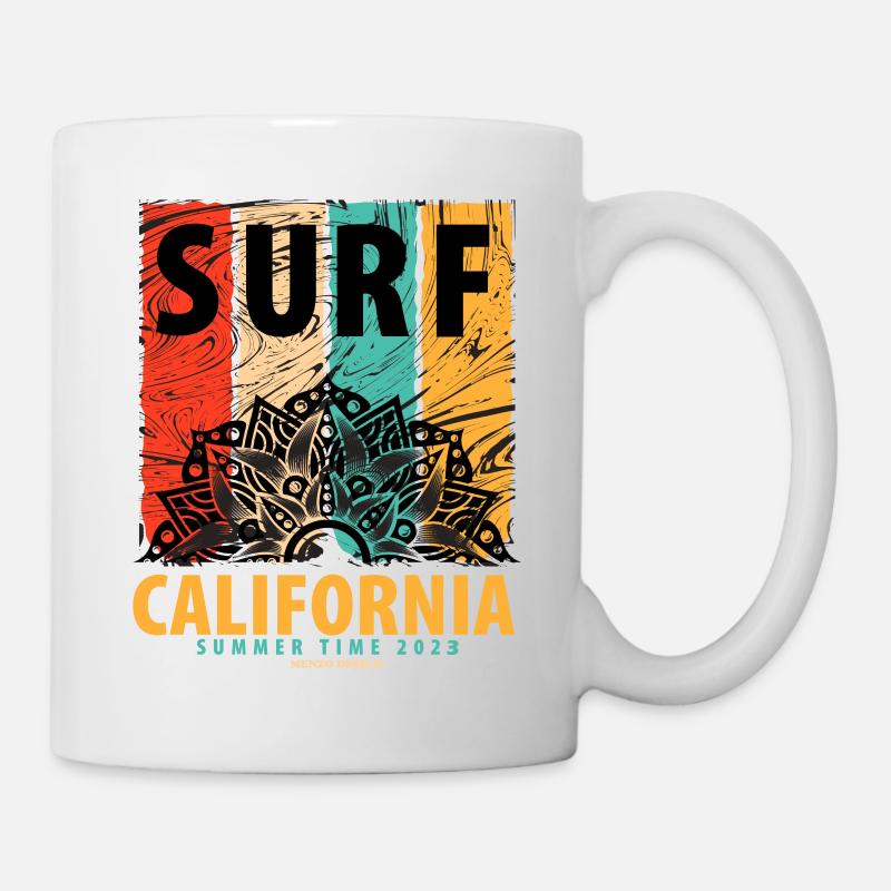 surf california summer time 2023 vintage - Mug - white