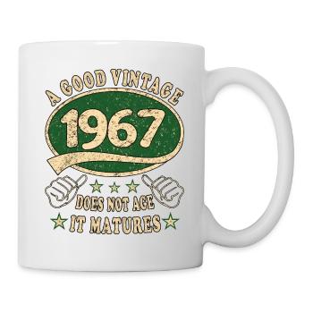 56. Geburtstag 1967 56er Guter Jahrgang - Tasse - Weiß - Rechts