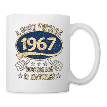 56. Geburtstag 1967 56er Guter Jahrgang - Tasse - Weiß - Rechts