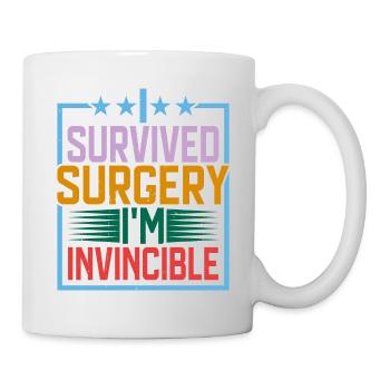 J’ai survécu à la chirurgie, je suis invincible 4 - Mug blanc - blanc - Droite
