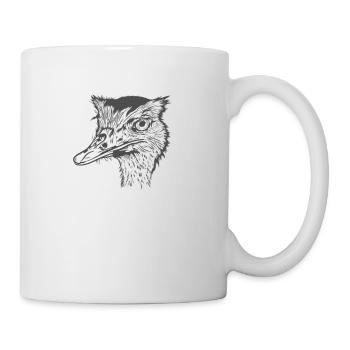 Ostrich ratite savannah - Mug - white - Right
