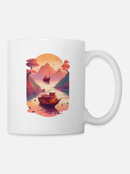 Sunset Serenade, Ninh Binh - Tasse - Weiß