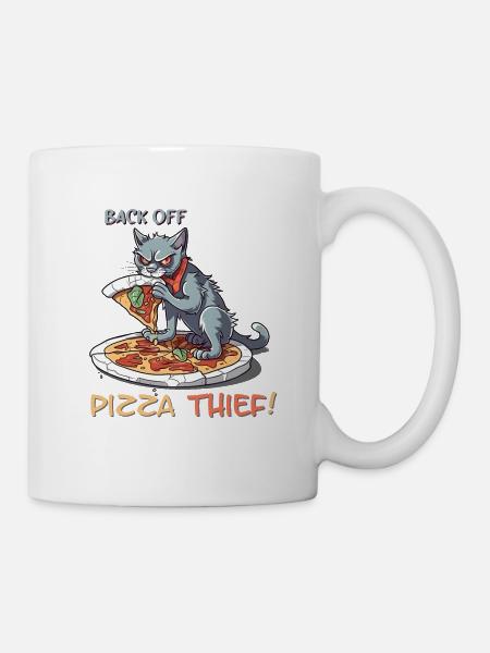 PizzaCat - Pizza Thief - Tasse - Weiß