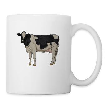 Zeichnung eines Holstein Rind - Tasse - Weiß - Rechts