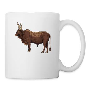 Zeichnung eines Ankole Rind - Tasse - Weiß - Rechts