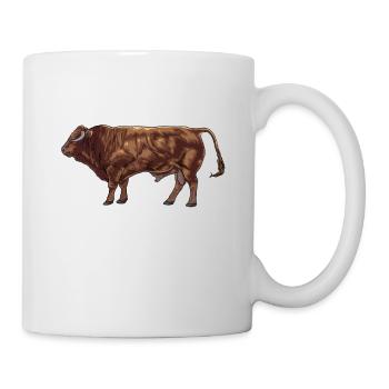Zeichnung eines Limousin Rind - Tasse - Weiß - Rechts