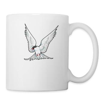 Zeichnung einer Küstenseeschwalbe - Tasse - Weiß - Rechts