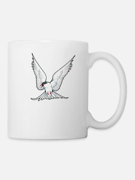 Zeichnung einer Küstenseeschwalbe - Tasse - Weiß