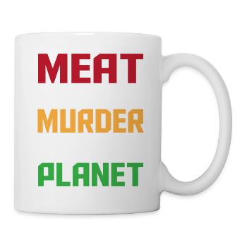 Meat is Murder on the Planet - Mug - white - Right