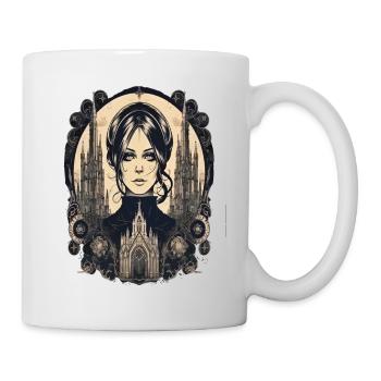 Gothic Girl Wednesday Darkness Style - Tasse - Weiß - Rechts