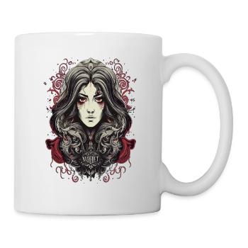 Beatiful Gothic Girl Woman Darkness Dark - Mug - white - Right
