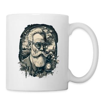 Retro Vintage Barber Man Style Mode Design - Tasse - Weiß - Rechts