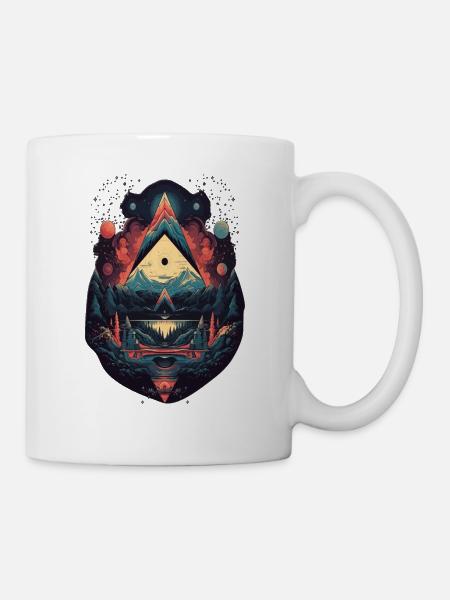illuminat illuminati Gebirde Dreieck - Tasse - Weiß