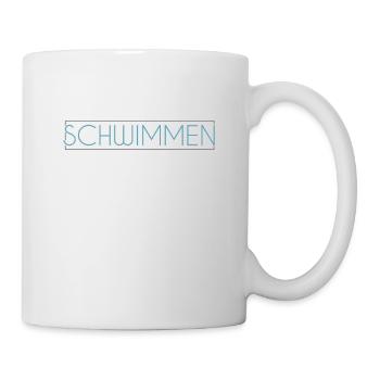 Schwimmen Schriftzug - Tasse - Weiß - Rechts