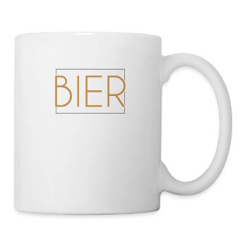 Bier Schriftzug - Tasse - Weiß - Rechts