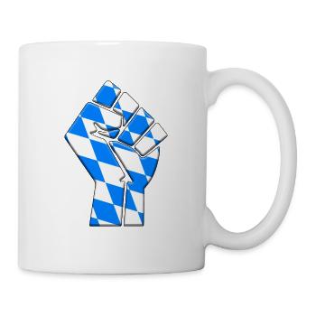 Bayern Flagge Bayerischer Landesstolz Einheimische - Tasse - Weiß - Rechts