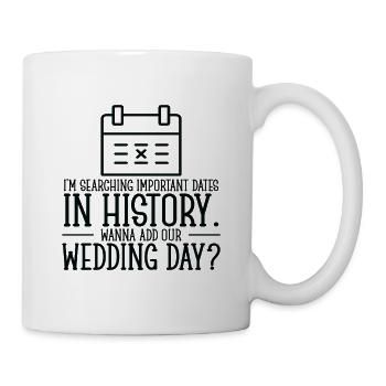 Wedding Day Pick Up Lines Couple Romantic Heart - Mug - white - Right