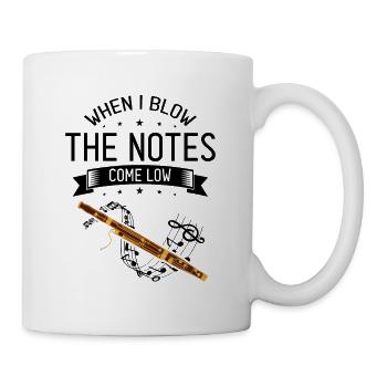 Instrument à vent en bois et instrument à vent basson - Mug blanc - blanc - Droite