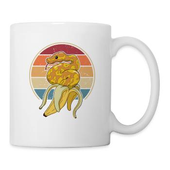 Retro Snake Scale Creepers Python Banana - Mug - white - Right