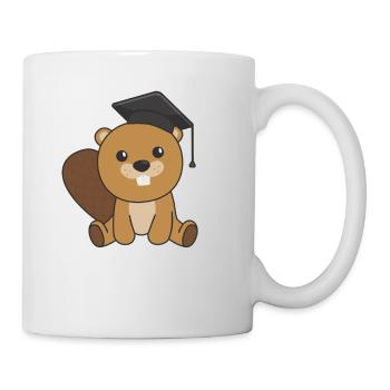 Kids Kindergarten nailed it Biber Graduation - Tasse - Weiß - Rechts