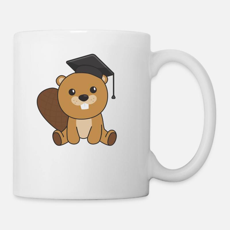 Kids Kindergarten nailed it Biber Graduation - Tasse - Weiß