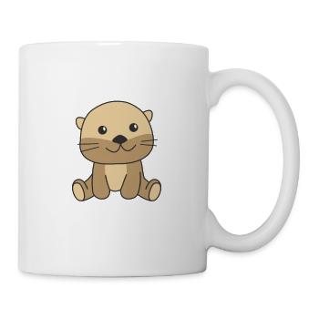 Loutre animaux mignons pour enfants manga loutres - Mug blanc - blanc - Droite