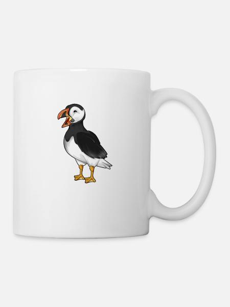 Zeichnung eines Puffin - Tasse - Weiß