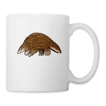 Drawing of a pangolin - Mug - white - Right