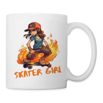 Skater Girl Skateboard Girls and Women Shirts - Mug - white - Right