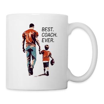 Cadeau de la fête des pères du football américain - Mug blanc - blanc - Droite