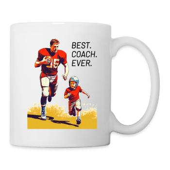 Cadeau de la fête des pères du football américain - Mug blanc - blanc - Droite