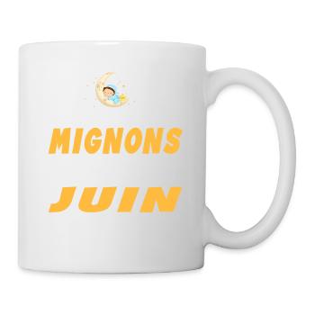 Naissance Cadeau Baby Bébé né en Juin Fille Garçon - Mug blanc - blanc - Droite