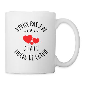Je Peux Pas J'ai Noces De Coton - Mug blanc - blanc - Droite