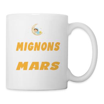 Naissance Cadeau Baby Bébé né en Mars Fille Garçon - Mug blanc - blanc - Droite