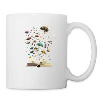 Pissenlit Books Cool Flower Bibliothécaire Fun Squad - Mug blanc - blanc - Droite