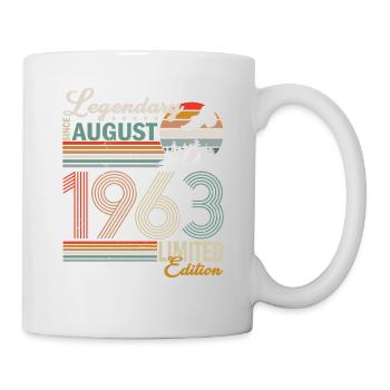 60th Birthday Vintage August 1963 Vintage 1963 - Mug - white - Right