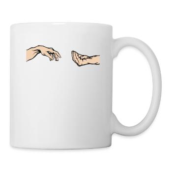 Italienische Handgeste Schöpfung von Adam Parodie - Tasse - Weiß - Rechts