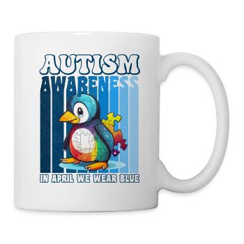 Autism Awareness Pinguin - Tasse - Weiß - Rechts