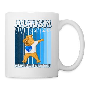Capybara Sensibilisation à l’autisme - Mug blanc - blanc - Droite